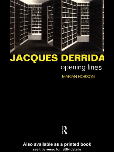 Jacques Derrida: Opening Lines