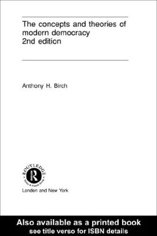 Concepts and Theories of Modern Democracy