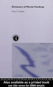 Dictionary of Mental Handicap