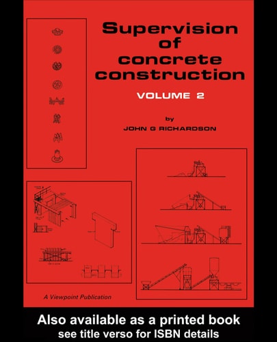 Supervision of Concrete Construction