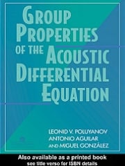 Group Properties of the Acoustic Differential Equation