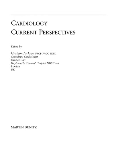 Cardiology: Current Perspectives