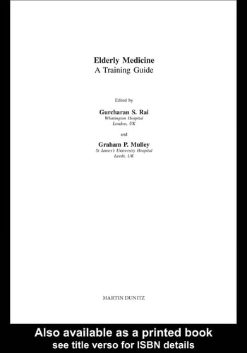 Elderly Medicine: A Training Guide