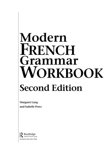 Modern French Grammar Workbook