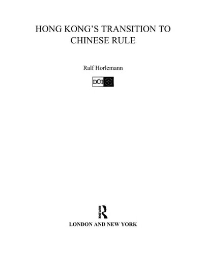 Hong Kong's transition to Chinese rule