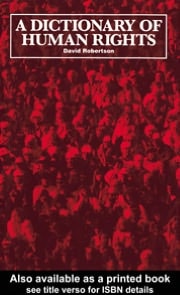 A Dictionary of Human Rights