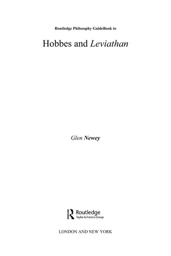 Routledge Philosophy Guidebook to Hobbes and Leviathan