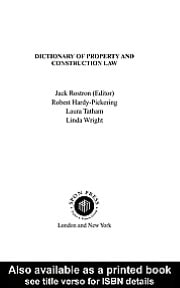 Dictionary of Property and Construction Law