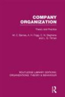Company Organization: Theory and Practice