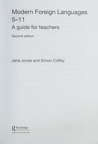 Modern Foreign Languages, 5-11: A Guide for Teachers