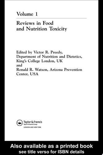 Reviews in Food and Nutrition Toxicity