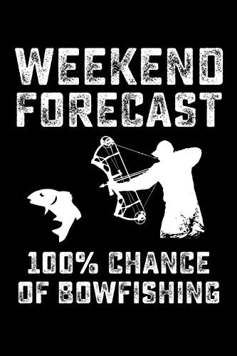 Weekend Forecast 100% Chance of Bowfishing: 150 Page College-Ruled Notebook for Bow-Fishermen