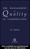 The Management of Quality in Construction