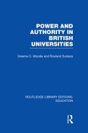 Power and Authority in British Universities