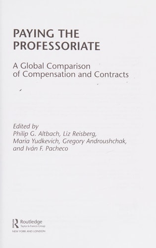 Paying the professoriate: a global comparison of compensation and contracts