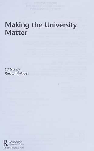 Making the university matter