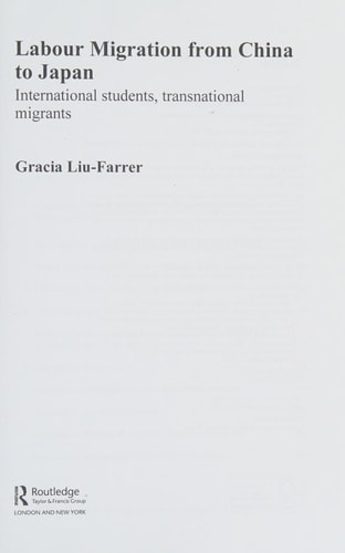 Labor Migration from China to Japan: International Students, Transnational Migrants