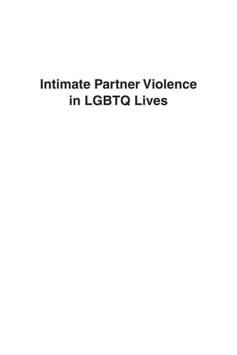 Intimate partner violence in LGBTQ lives