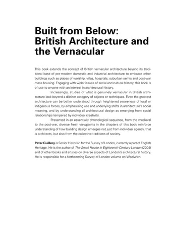 Built from below: British architecture and the vernacular