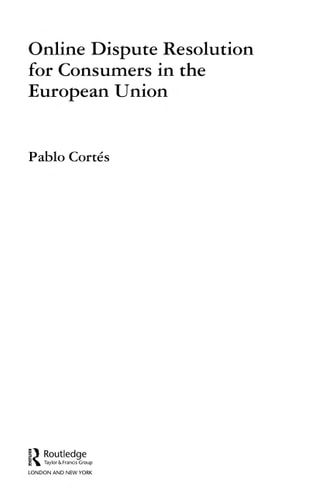 Online Dispute Resolution for Consumers in the European Union