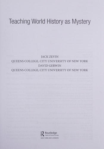 Teaching World History as Mystery