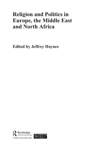 Religion and Politics in Europe, the Middle East and North Africa