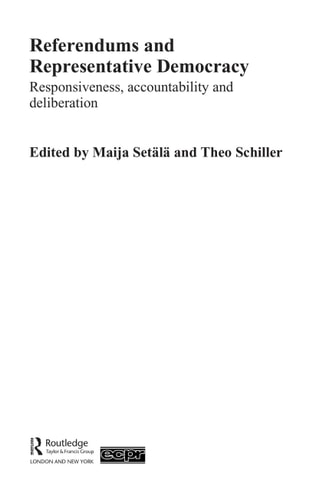 Referendums and Representative Democracy: Responsiveness, Accountability and Deliberation
