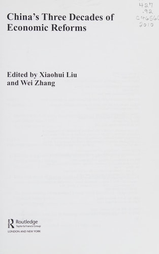 China's Three Decades of Economic Reforms