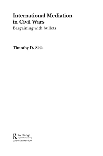 International Mediation in Civil Wars: Bargaining with Bullets