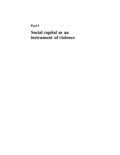 Social Capital and Peace-Building: Creating and Resolving Conflict with Trust and Social Networks