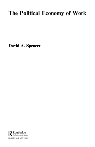 The Political Economy of Work