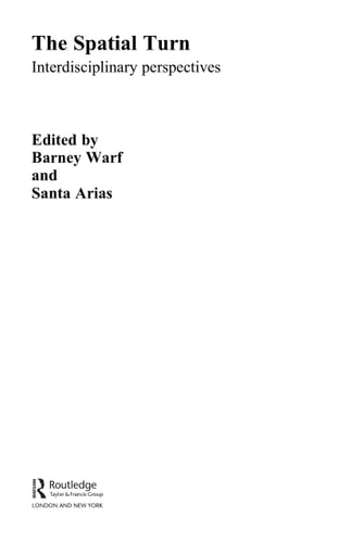 The Spatial Turn: Interdisciplinary Perspectives