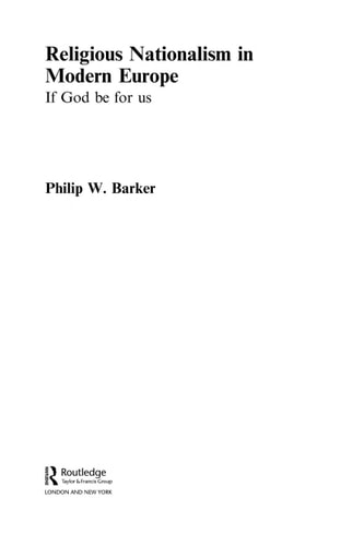 Religious Nationalism in Modern Europe: If God Be for Us
