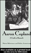 Aaron Copland: A Guide to Research