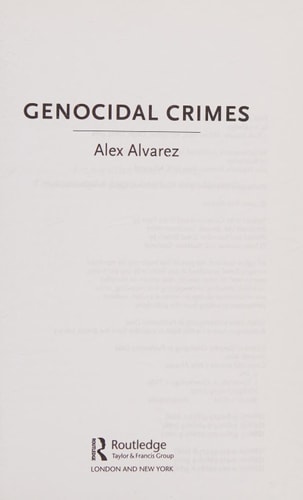 Genocidal crimes