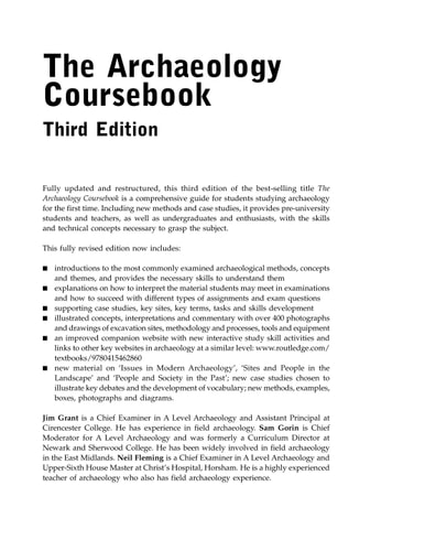 The Archaeology Coursebook: An Introduction to Themes, Sites, Methods, and Skills