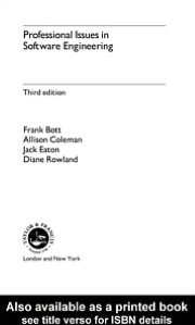 Professional Issues in Software Engineering