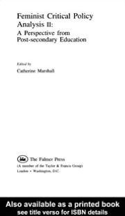 Feminist Critical Policy Analysis II
