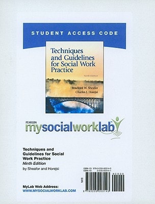 MySocialWorkLab: Standalone Access Card for Techniques and Guidelines for Social Work Practice