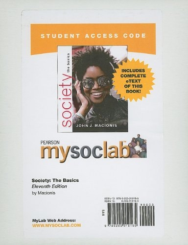 Society: The Basics (MySocLab Access Code Card)