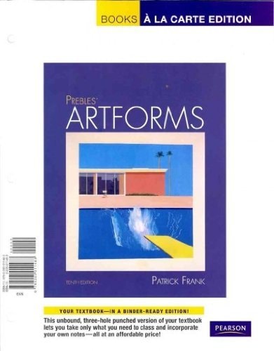 Prebles' Artforms: Books a La Carte + Myartslab