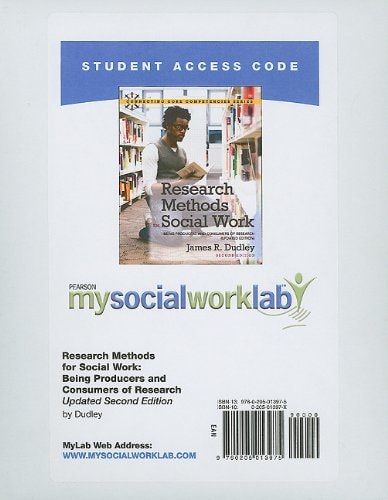 MySocialWorkLab: Standalone Access Card for Research Methods for Social Work: Being Producers and Consumers of Research