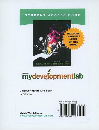 Discovering the Life: Mydevelopmentlab + Pearson Etext Student Access Code Card
