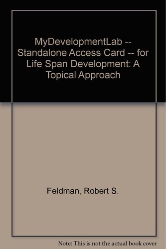Life Span Development a Topical Approach: Mydevelopmentlab Student Access Code Card