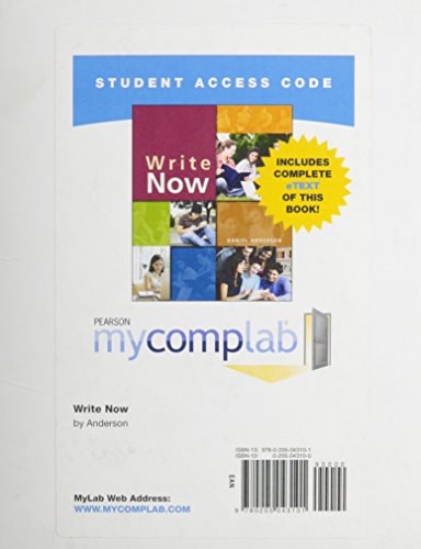 MyCompLab with Pearson eText -- Standalone Access Card -- for Write Now