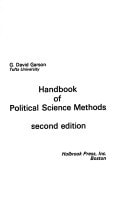 Handbook of Political Science Methods