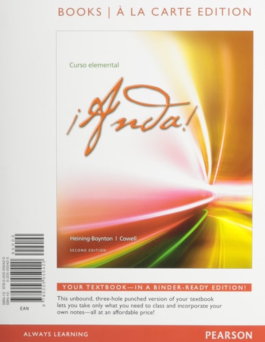 ¡Anda!: Curso elemental, Books a la Carte Edition