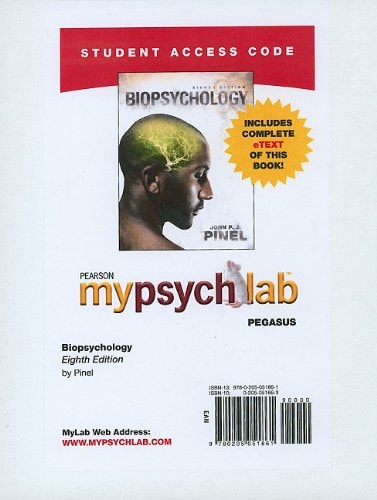 MyPsychLab Pegasus with Pearson eText: Standalone Access Card for Biopsychology