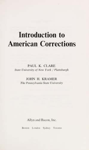 Introduction to American Corrections