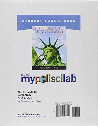 MyPoliSciLab without Pearson eText: Standalone Access Card for Struggle for Democracy